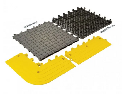 Piso Modular ErgoDeck MAX Smooth 22mm Gris