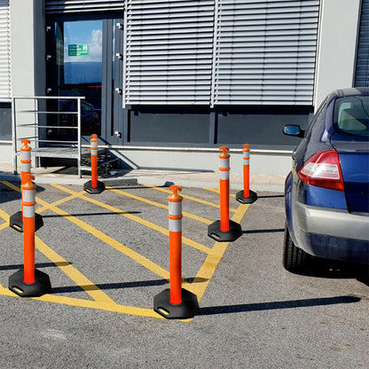 Poste delimitador vial de carril c/base hule