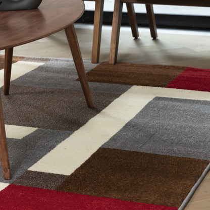 160x220cm Alfombra Moderna Tapete Decorativo Gris COSTA GEO