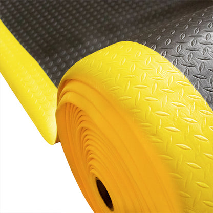 Tapete Antifatiga Rollo 0.9 x 18.3m bordes amarillos
