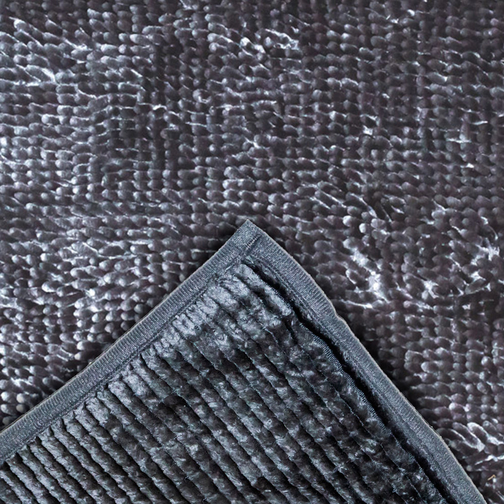 Tapete Chenille Vintage Gris carbon 40 cm x 60cm