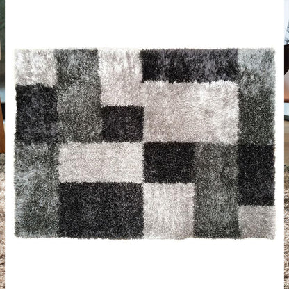 Tapete cuadros grises Missouri 160 cm x 225 cm